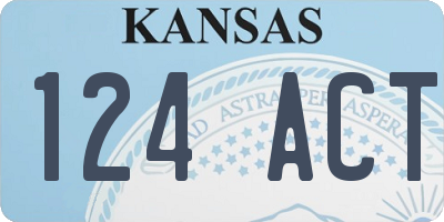 KS license plate 124ACT