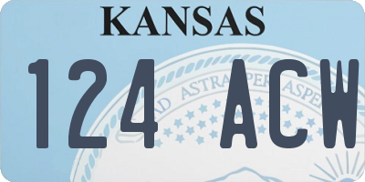 KS license plate 124ACW