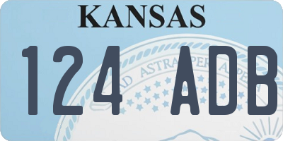 KS license plate 124ADB