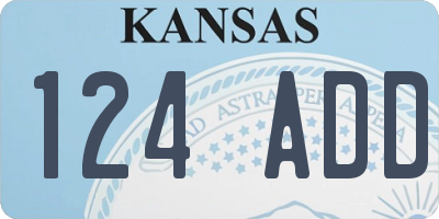 KS license plate 124ADD