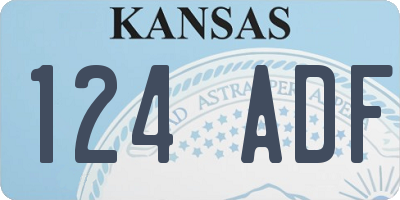 KS license plate 124ADF