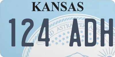 KS license plate 124ADH