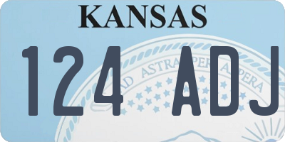 KS license plate 124ADJ
