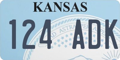 KS license plate 124ADK