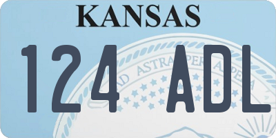 KS license plate 124ADL