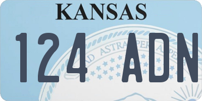 KS license plate 124ADN
