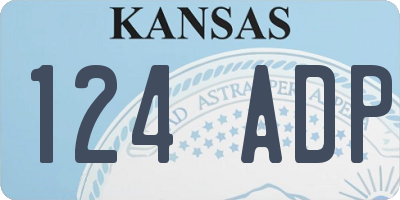 KS license plate 124ADP