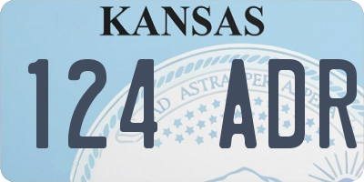 KS license plate 124ADR