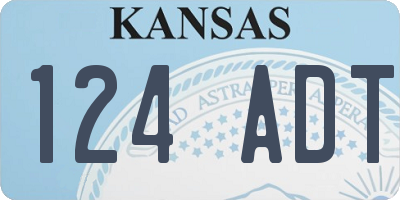 KS license plate 124ADT