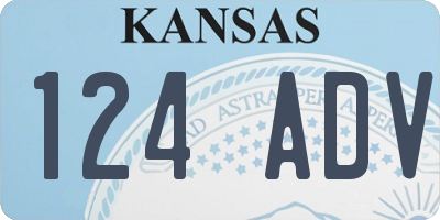 KS license plate 124ADV