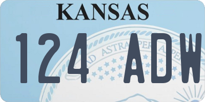 KS license plate 124ADW