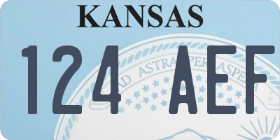 KS license plate 124AEF
