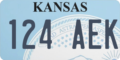 KS license plate 124AEK