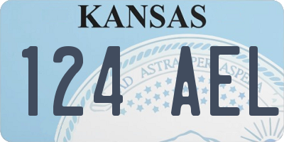 KS license plate 124AEL