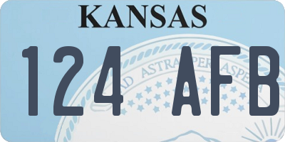 KS license plate 124AFB