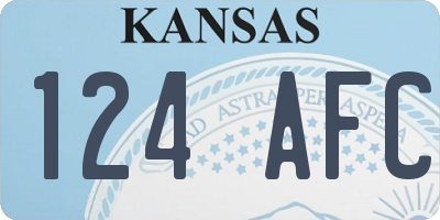 KS license plate 124AFC
