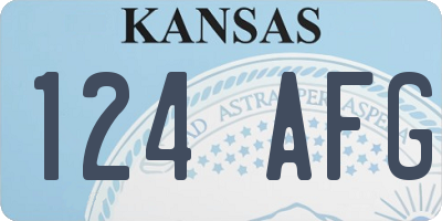 KS license plate 124AFG