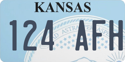 KS license plate 124AFH