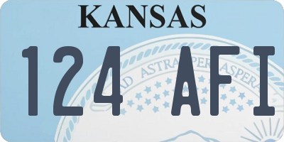 KS license plate 124AFI