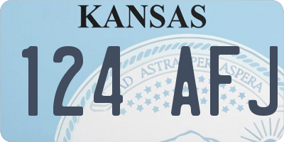 KS license plate 124AFJ