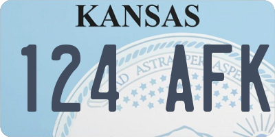 KS license plate 124AFK