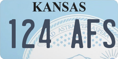 KS license plate 124AFS