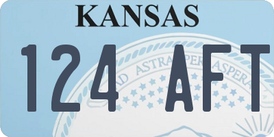 KS license plate 124AFT