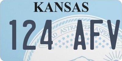 KS license plate 124AFV
