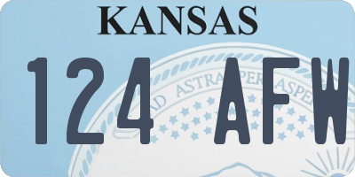 KS license plate 124AFW