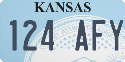 KS license plate 124AFY