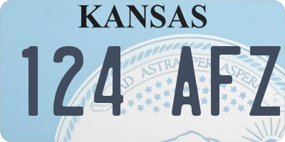 KS license plate 124AFZ