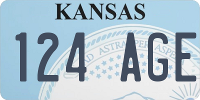 KS license plate 124AGE