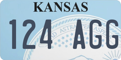 KS license plate 124AGG