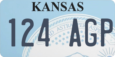 KS license plate 124AGP