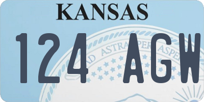 KS license plate 124AGW
