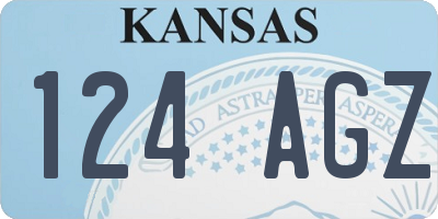 KS license plate 124AGZ