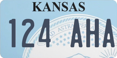 KS license plate 124AHA