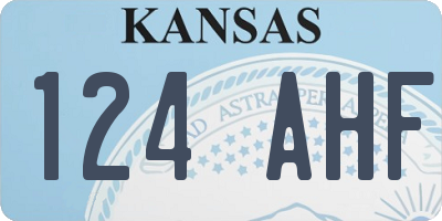 KS license plate 124AHF