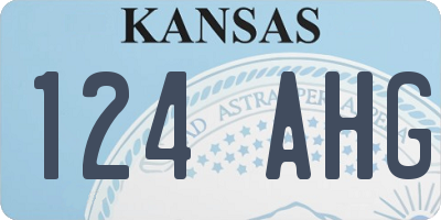 KS license plate 124AHG