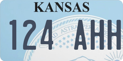 KS license plate 124AHH