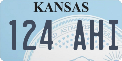 KS license plate 124AHI