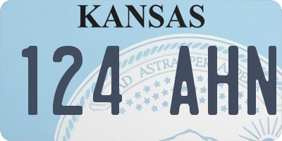 KS license plate 124AHN