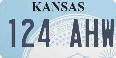 KS license plate 124AHW