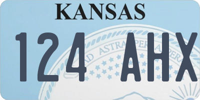 KS license plate 124AHX