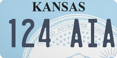 KS license plate 124AIA