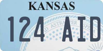 KS license plate 124AID