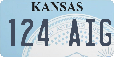 KS license plate 124AIG