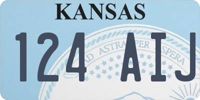 KS license plate 124AIJ