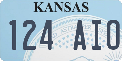 KS license plate 124AIO