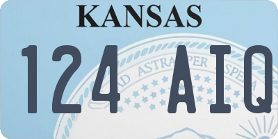 KS license plate 124AIQ